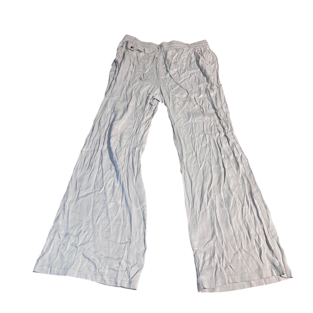 Maeve Anthropologie Womens Wide Leg Drawstring Pants Mauve Pink Size L Relaxed